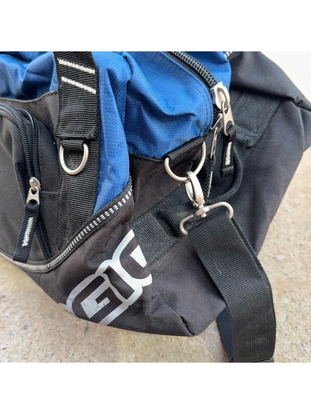 OGIO Half Dome Duffel Bag Blue Black Gym Travel Sports Luggage Shoulder Strap